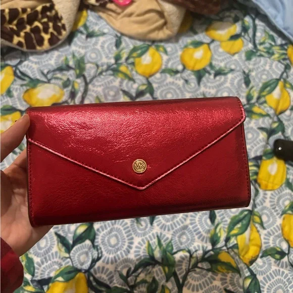 Michael Kors Bags Michael Kors Shiny Red Wallet Poshmark